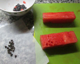 Foto del paso 6 de la receta: Bastones de sandía con semillas comestibles