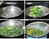 A picture of step 3 of Paruppu keerai (Kulfa Ka Saag in Hindi, Purslane in English) koottu.