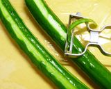 A picture of step 1 of Summer BBQ or Grilled Meat Side! Addictive Cucumber Salad.