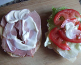 Foto del paso 3 de la receta: Bagel de lacón y queso havarti