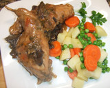 Foto del paso 4 de la receta: Conejo de monte a la cacerola con vermú y verduras a la mantequilla
