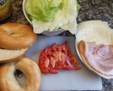 Foto del paso 1 de la receta: Bagel de lacón y queso havarti