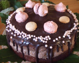 Foto del paso 6 de la receta: Pastel "2000" de chocolate, crema de castañas y macarons de frambuesa