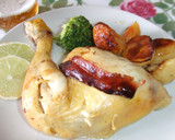 Foto del paso 3 de la receta: Pollo al horno con zumo de lima y bacon ahumado