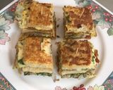 A picture of step 8 of Cheese Chicken Salami Omelette Sandwich.