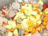 Filete de cerdo con papa y zanahoria