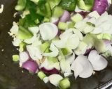 A picture of step 3 of Cabbage Manchurian.