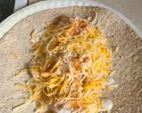 A picture of step 2 of Air fried crispy buffalo cheesy chicken wrap.