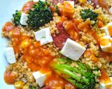 A picture of step 4 of Bulgur Wheat With Chorizo, Veg & Feta.