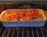 รูปขั้นตอนการทำที่ 8 ของ Stuffed Portobello Mushrooms (เห็ดยัดไส้เบคอนชีส)