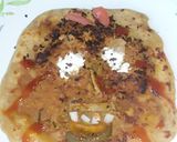 A picture of step 3 of Burnt Face Keema Parantha.