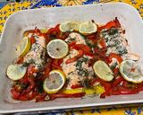 Une image de l'étape 10 de Saumon au poivron rouge, aneth et citron.