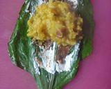 A picture of step 5 of Khichadi palak roll.