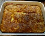 A picture of step 3 of Polítiki Kaseropita (Cheese Pie from Constantinople).