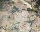 A picture of step 1 of Groundnut soup.