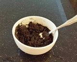A picture of step 2 of Fresh Cherry No Bake Cheesecake.