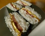 A picture of step 9 of Grandma’s Okinawan Pork and Egg Onigiri.