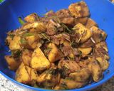 A picture of step 4 of Fried sweet potatoes & arrow roots.
