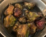 A picture of step 1 of Amaranth Leaves with water chestnut subji.