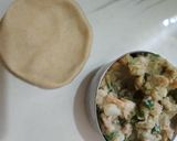 A picture of step 3 of Khasta kachori chole chaat.