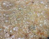 A picture of step 2 of Amaranth or Rajgira Halwa.