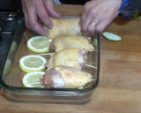 Foto del paso 5 de la receta: Rollitos de pollo con jamón y queso