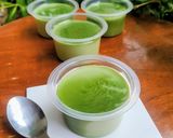 Foto langkah ke 4 dari resep Puding Lumer Matcha (3 bahan).
