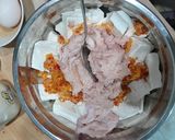 Foto langkah ke 4 dari resep Pepes Tahu Ayam #healthyfood #nosugar #glutenfree.