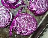 A picture of step 2 of Roasted red cabbage with almond vinaigrette.