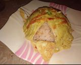 A picture of step 5 of Vegetable fried rice (omurice).