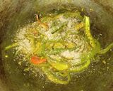 A picture of step 2 of Aamiya mirch.