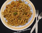 A picture of step 2 of Chowmein.