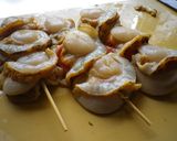 A picture of step 2 of Easy Skillet Grilled Scallop Skewers (Yatai Style).
