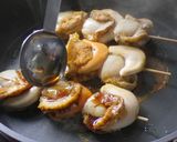 A picture of step 7 of Easy Skillet Grilled Scallop Skewers (Yatai Style).