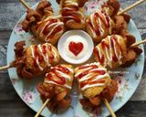 Foto langkah ke 4 dari resep Roti Goreng Sosis Gurita (No Ulen).