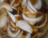 A picture of step 5 of Chicken Katsu Donburi with Spring Onion.