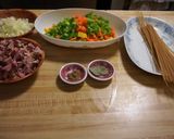 A picture of step 2 of Porotos con Riendas with Smoked Ham.
