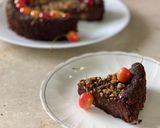 A picture of step 4 of Banana and dates chocolate cake.