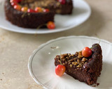 A picture of step 4 of Banana and dates chocolate cake.