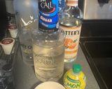 A picture of step 1 of Lemon drop martini style drink.