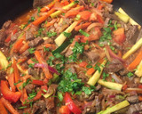 Foto del paso 3 de la receta: Espaguetis de Edamame con vegetales y carne de res salteados! #tallerdefotos