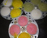 A picture of step 5 of Steamed Colour Rice Idlis.