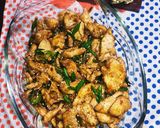 A picture of step 12 of Mongolian Chicken.