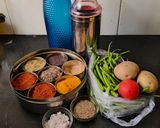 A picture of step 1 of Gawar sabji.