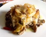 Foto del paso 4 de la receta Bacalao con setas y cebolla caramelizada