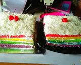 Foto langkah ke 5 dari resep Rainbow Cake Panggang.