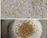 A picture of step 1 of Urad dal rice Dosa and Coconut Chutney.