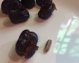 A picture of step 1 of Chocolate Stuffed Assorted Dates.