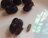 A picture of step 1 of Chocolate Stuffed Assorted Dates.