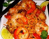 A picture of step 6 of Mike's Spicy Thai Sobe Shrimp Noodles.